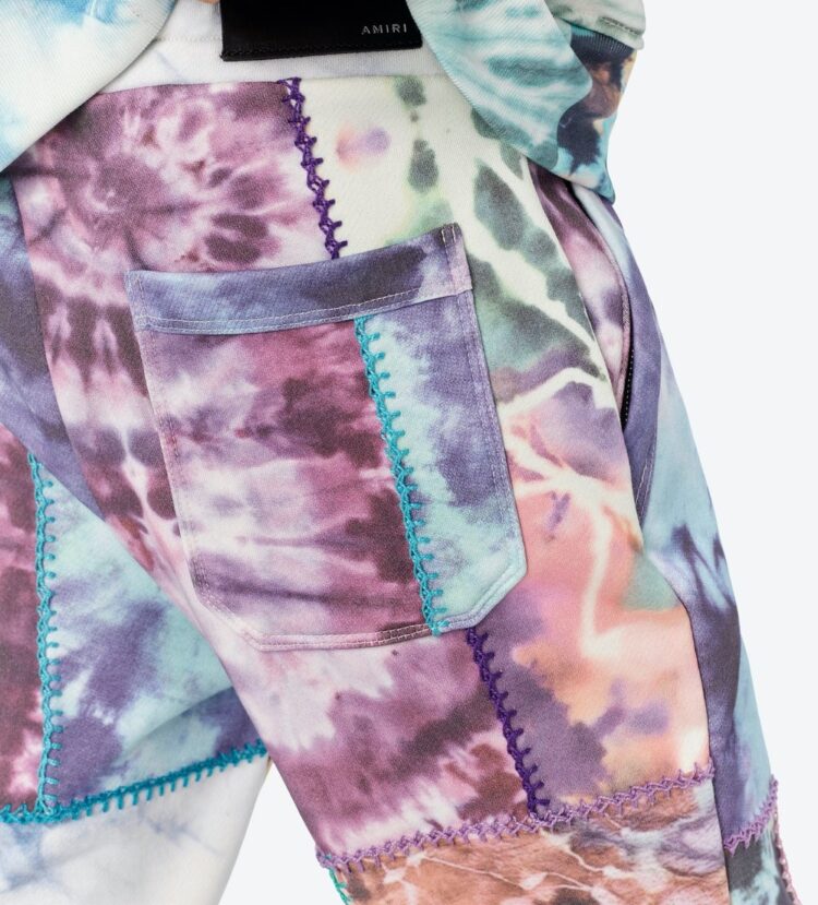 AMIRI TIE DYE PATCHWORK SWEATPANT