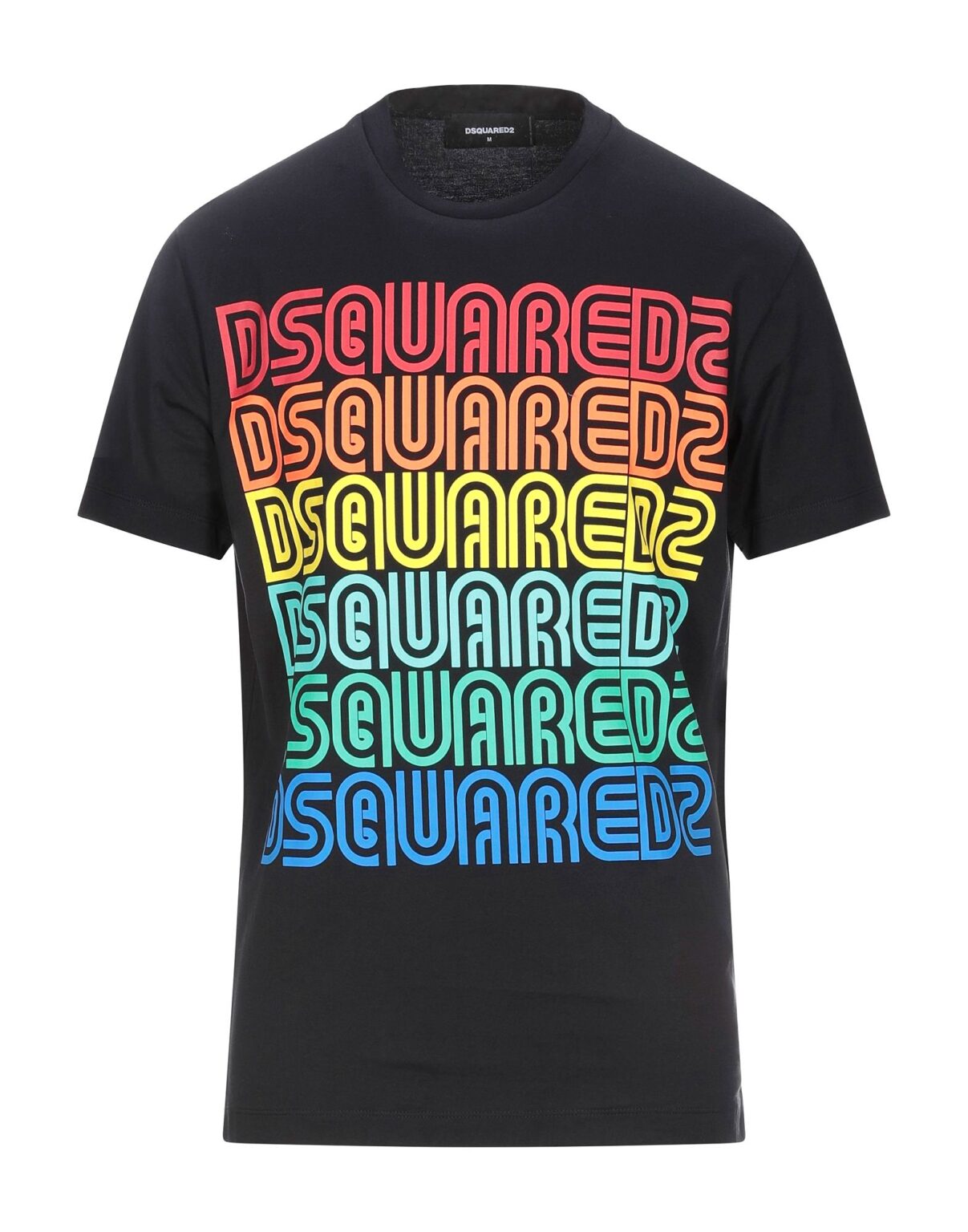 DSQUARED2 MULTI COLOR LOGO PRINTED SHORT SLEEVE T-SHIRT
