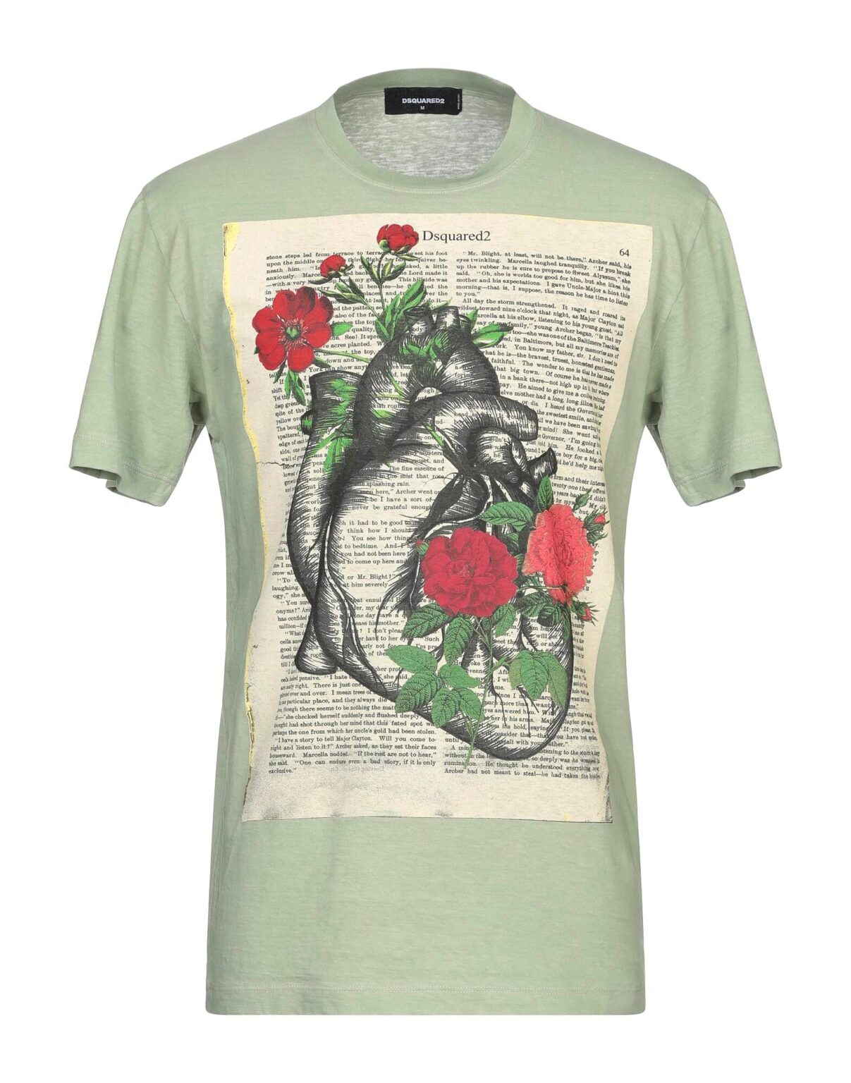 DSQUARED2 HEART PRINTED SHORT SLEEVE T-SHIRT