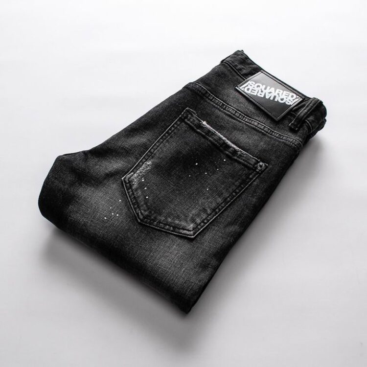 DSQUARED2 BLACK RIPPED JEANS