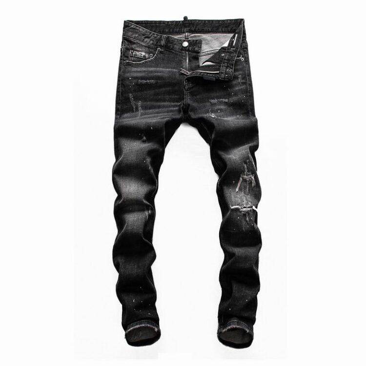 DSQUARED2 BLACK RIPPED JEANS