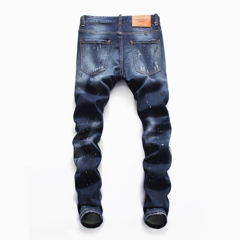 DSQUARED2 BLUE RIPPED JEANS