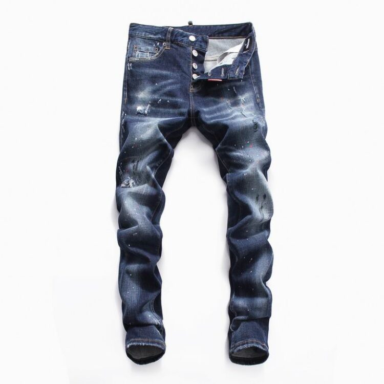 DSQUARED2 BLUE RIPPED JEANS