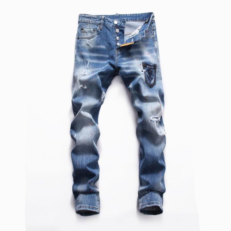 DSQUARED2 BLUE RIPPED JEANS “POCKET”