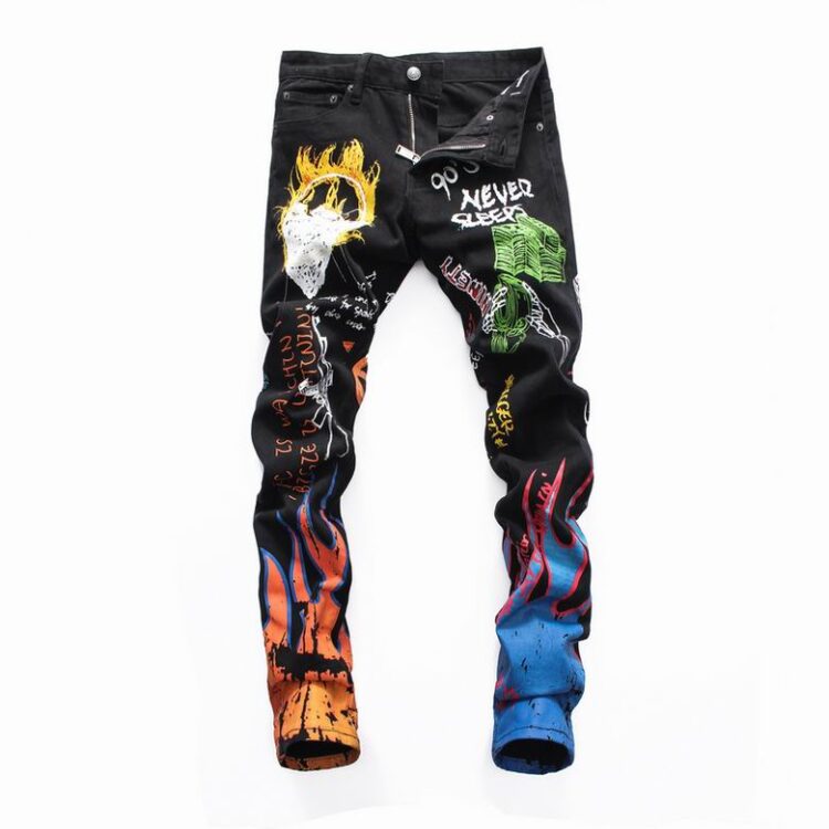 DSQUARED2 PAINTED BLACK JEANS