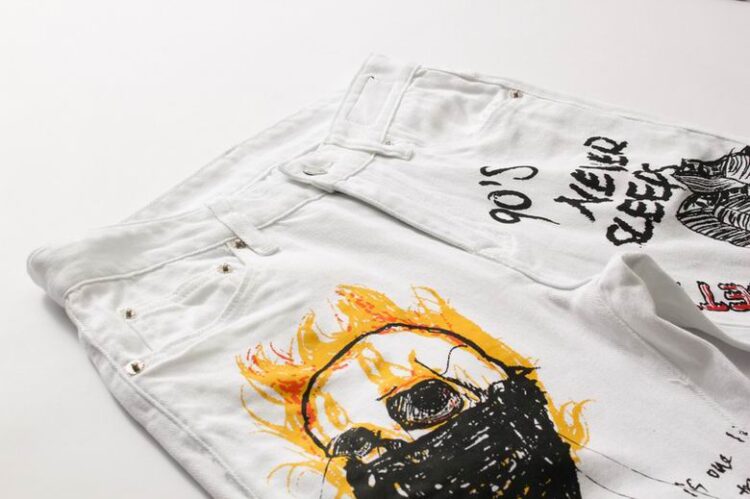 DSQUARED2 PAINTED WHITE JEANS