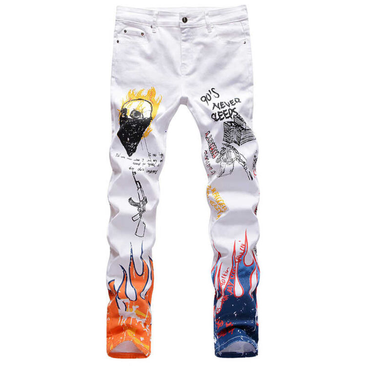 DSQUARED2 PAINTED WHITE JEANS