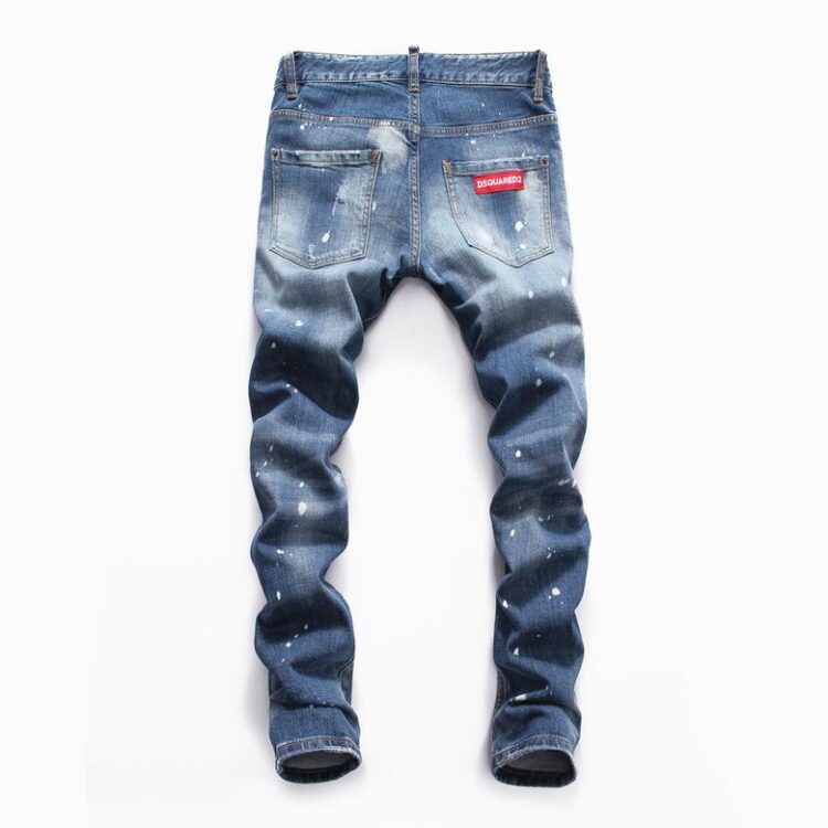 DSQUARED2 BLUE VERY RIPPED JEANS