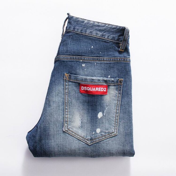 DSQUARED2 BLUE VERY RIPPED JEANS