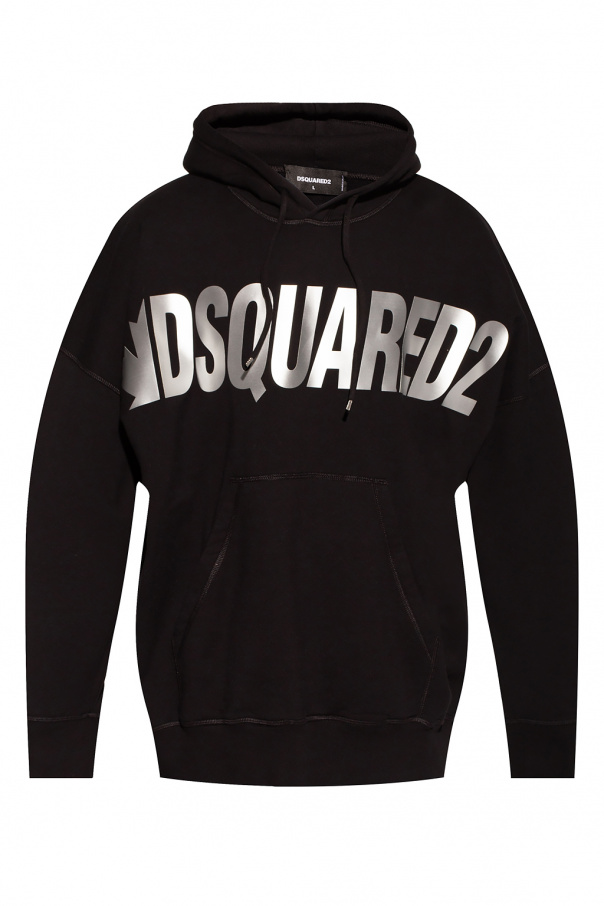 DSQUARED2 HOODIE WITH SILVER LOGO