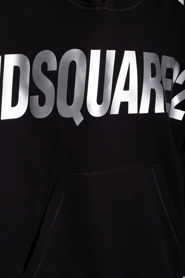 DSQUARED2 HOODIE WITH SILVER LOGO