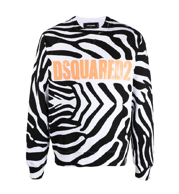 DSQUARED2 ZEBRA-STRIPE SWEATSHIRT