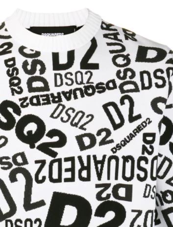 DSQUARED2 LOGO PRINT SWEATSHIRT -RED2-