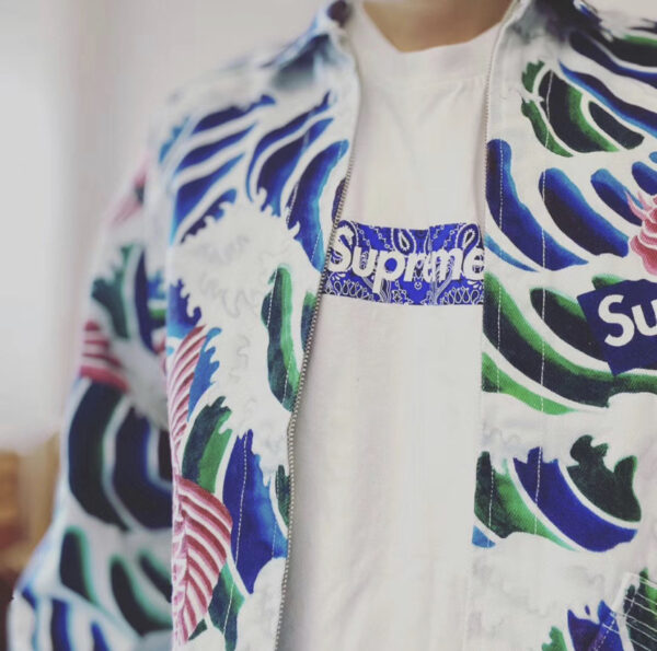 Supreme Jacket All printed jean jacket