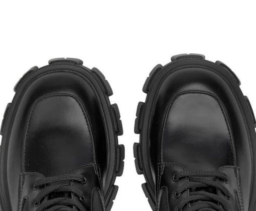 Brushed rois leather and nylon Monolith boots