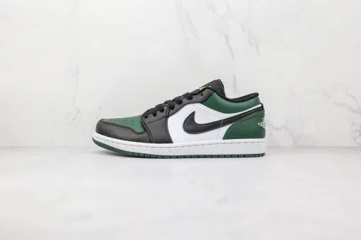 NIKE AJ1 Air Jordan 1 low Black green toe