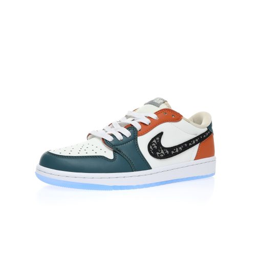 Dior x Nike Air Jordan 1 Low OG”Lake Green/Orange Oblique”