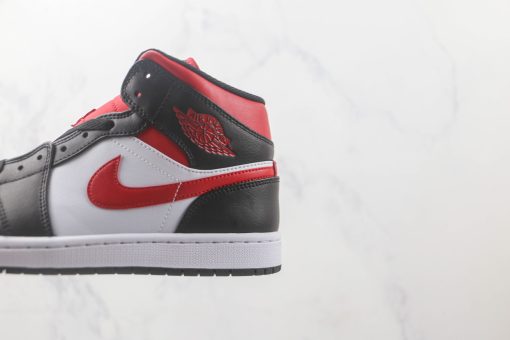 Jordan 1 Mid White Black Red