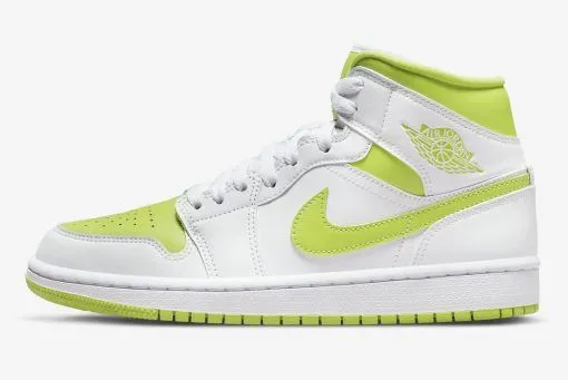 Nike Air Jordan 1 Mid White Lime