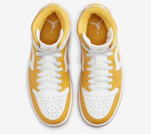 Nike Air Jordan 1 Mid White University Gold (W)