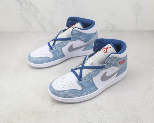 Nike Air Jordan 1 Mid French Blue Fire Red