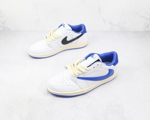 NIKE Air Jordan 1 Low Barb tripartite joint white blue