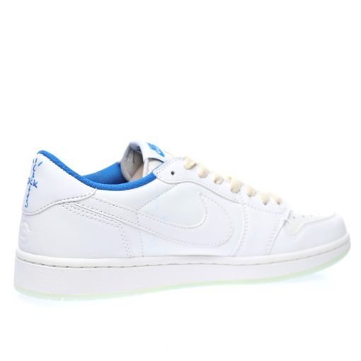 fragment design x Travis Scott x Nike Air Jordan 1 Low OG SP”White/Blue/Noctilucent”