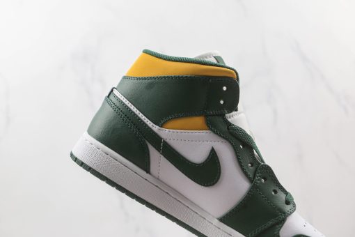 NIKE Air Jordan AJ1 Mid White green yellow