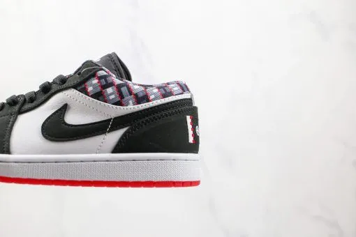 NIKE AJ1 Air Jordan 1 low Black and white lattice