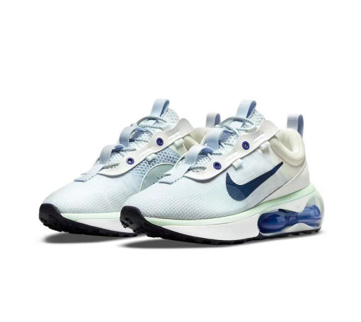 NIKE AIR MAX Pure white blue background