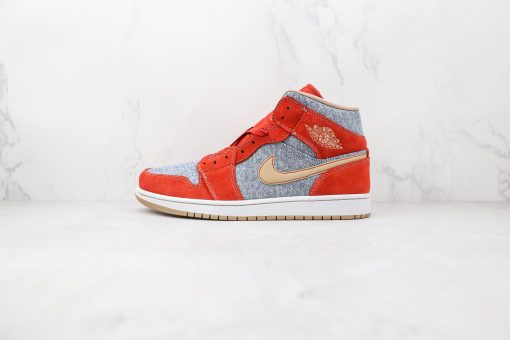 Nike Air Jordan 1 Mid Grayish red