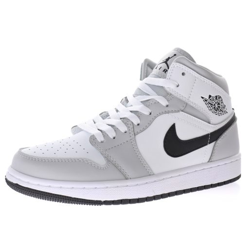 Nike Wmns Air Jordan 1 Mid GS”Light Smoke Grey “