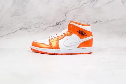 NIKE Air Jordan 1 Mid White orange