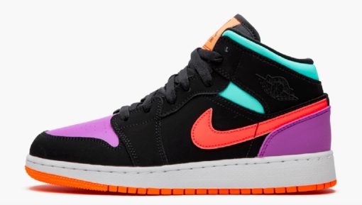 NIKE AIR JORDAN 1 MID ORANGE X PURPLE