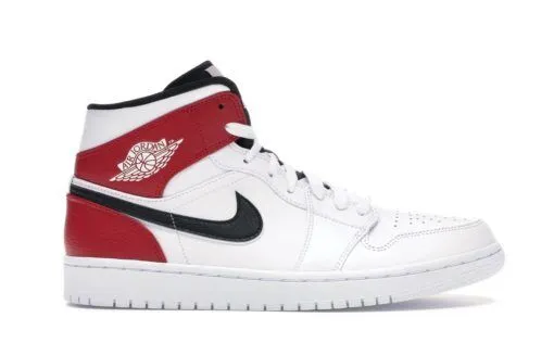 NIKE AIR JORDAN 1 MID WHITE RED