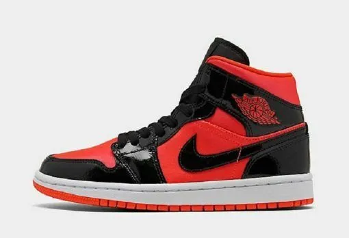 NIKE AIR JORDAN 1 MID BRIGHT CRIMSON