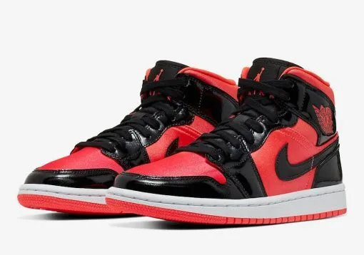 NIKE AIR JORDAN 1 MID BRIGHT CRIMSON