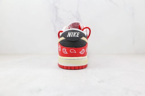 NIKE SB Dunk Low Co branded red and white deconstruction