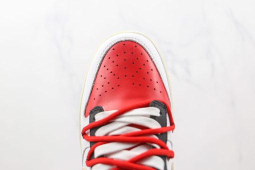 NIKE SB Dunk Low Co branded red and white deconstruction