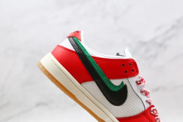 NIKE Dunk Low White red double hook