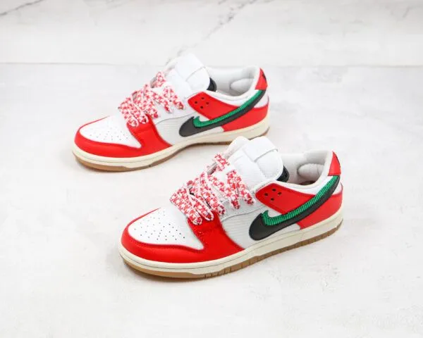 NIKE Dunk Low White red double hook
