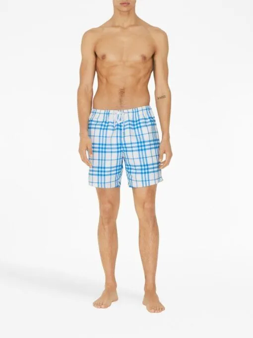 BB checked drawstring swim shorts