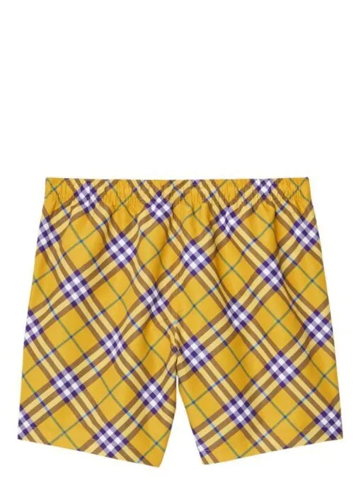 BB checked drawstring swim shorts