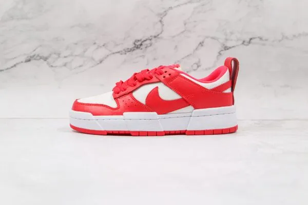 NIKE Dunk deconstructs red and white