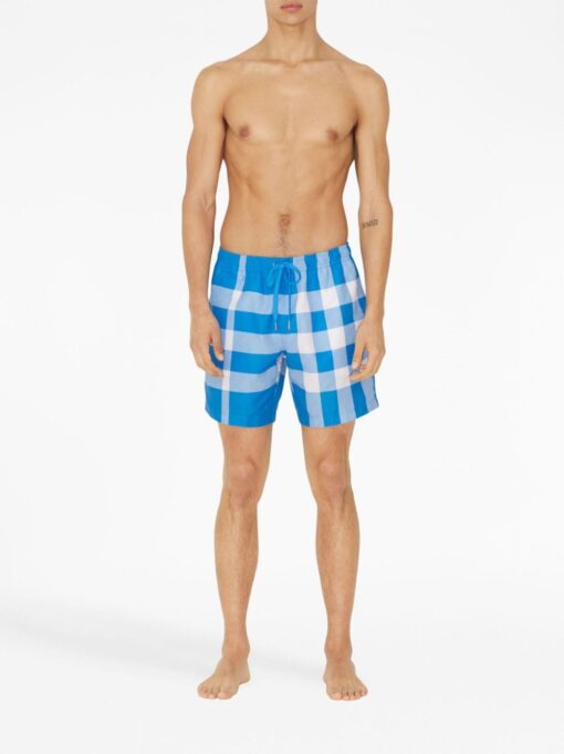 BB checked drawstring swim shorts