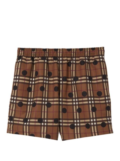 BB checked drawstring swim shorts