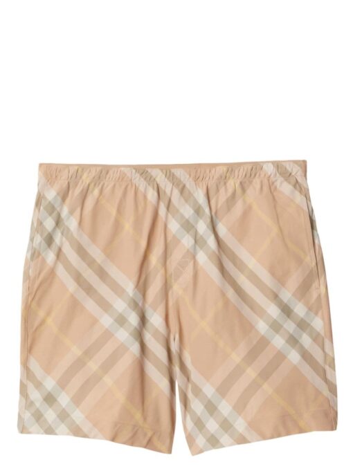 BB checked drawstring swim shorts