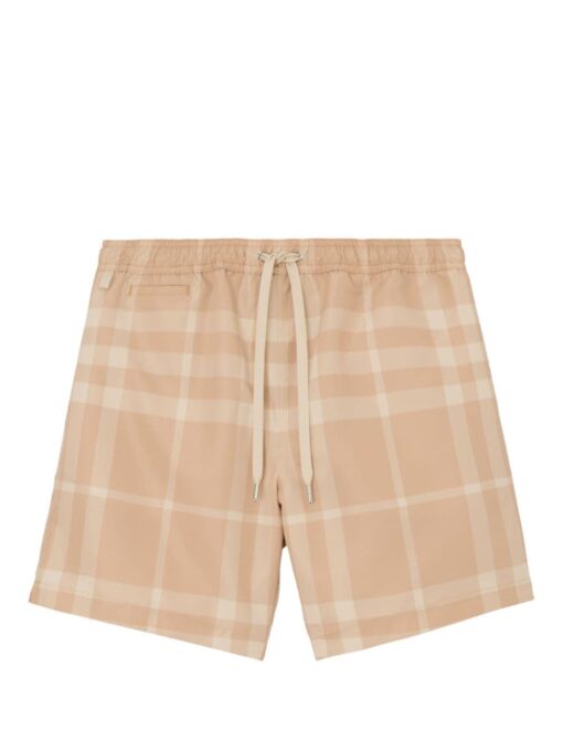 BB checked drawstring swim shorts