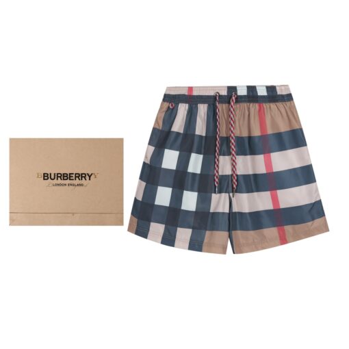 BB checked drawstring swim shorts