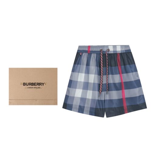 BB checked drawstring swim shorts